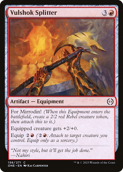 Vulshok Splitter (ONE-156) - Phyrexia: All Will Be One Foil