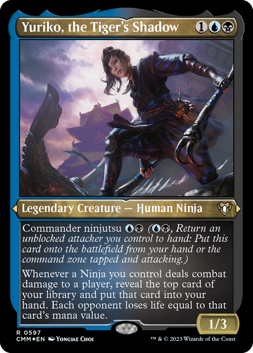 Yuriko, the Tiger's Shadow (Foil Etched) (CMM-597) - Commander Masters Foil