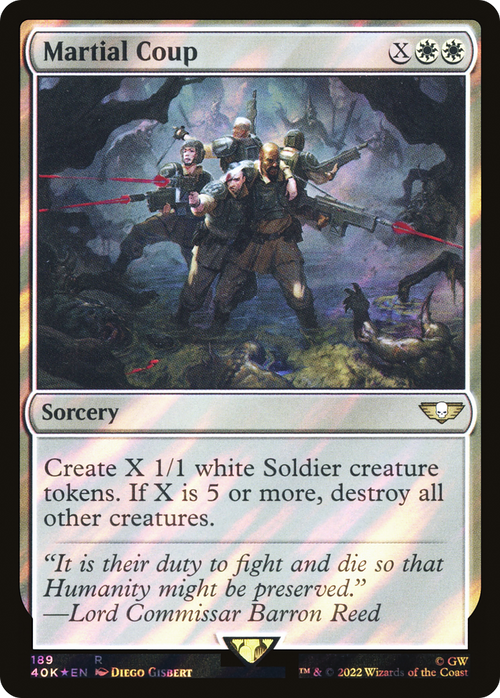 Martial Coup (Surge Foil) (40K-189) - Warhammer 40,000 Commander Foil