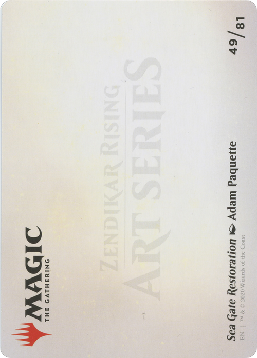 Sea Gate Restoration // Sea Gate Restoration (AZNR-049) - Zendikar Rising Art Series (Borderless)