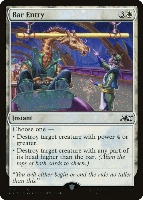 Bar Entry (Galaxy Foil) (UNF-290) - Unfinity Foil