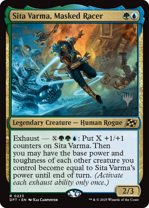 Sita Varma, Masked Racer (PPDFT-223P) - Promo Pack: Aetherdrift Foil