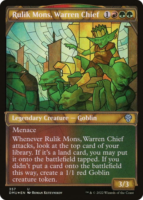 Rulik Mons, Warren Chief (Textured Foil) (DMU-357) - Dominaria United: (Showcase) Foil