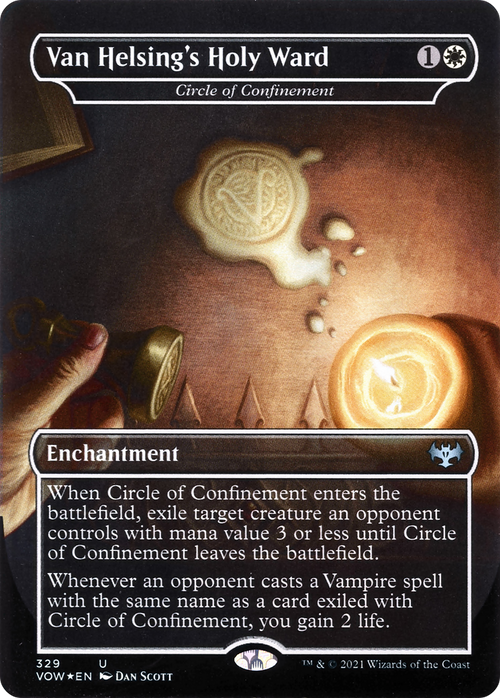Van Helsing's Holy Ward - Circle of Confinement (VOW-329) - Innistrad: Crimson Vow / Van Helsing's Holy Ward (Borderless) Foil
