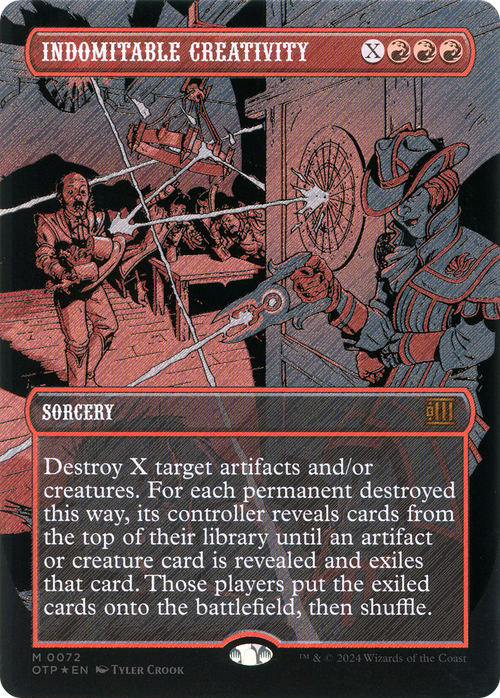 Indomitable Creativity (Textured Foil) (OTP-072) - Breaking News (Borderless) Foil
