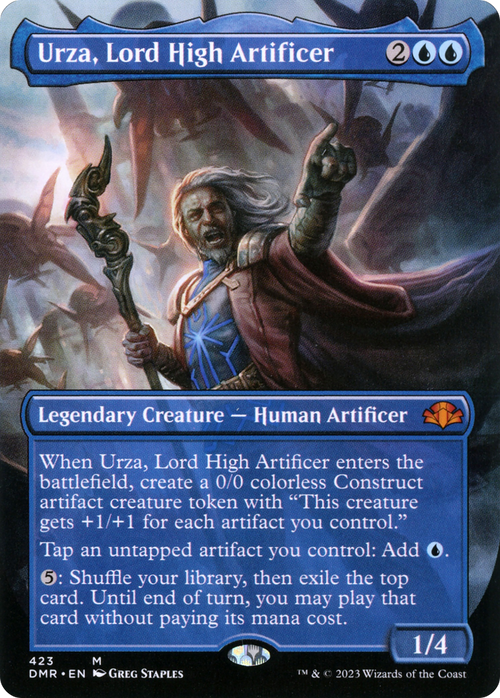 Urza, Lord High Artificer (Borderless) (DMR-423) - Dominaria Remastered Foil