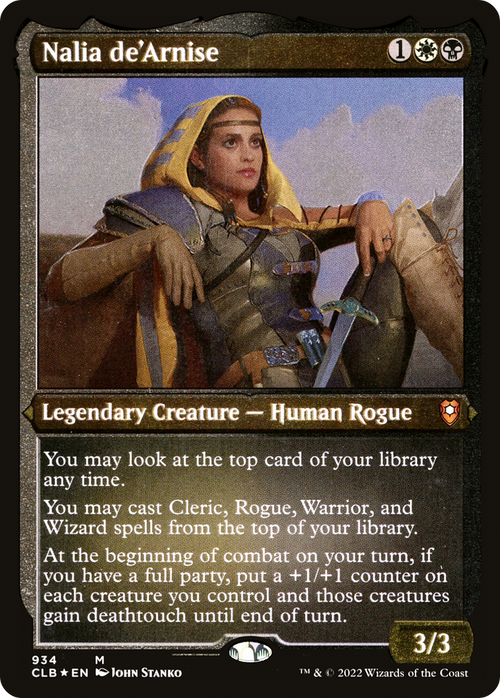 Nalia de'Arnise (Display Commander) - Thick Stock (CLB-934) - Commander Legends: Battle for Baldur's Gate Foil