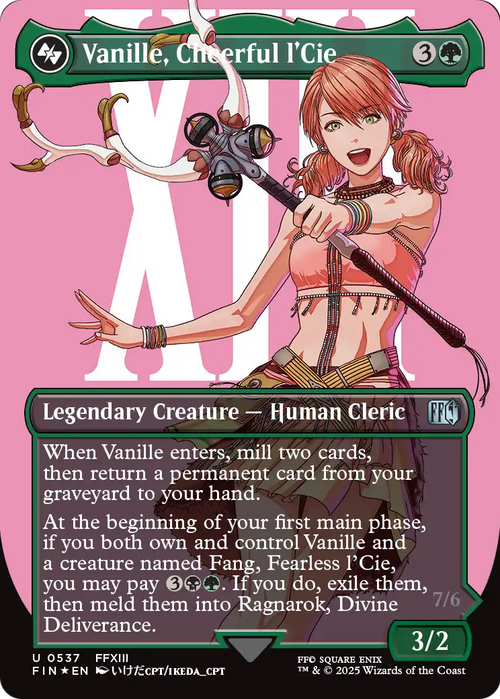 Vanille, Cheerful l'Cie (Borderless) (Surge Foil) (FIN-537) - FINAL FANTASY Foil