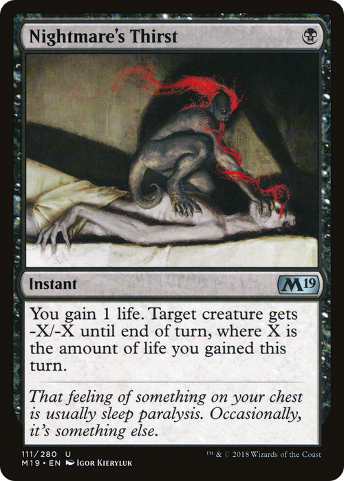 Nightmare's Thirst (M19-111) - Core Set 2019