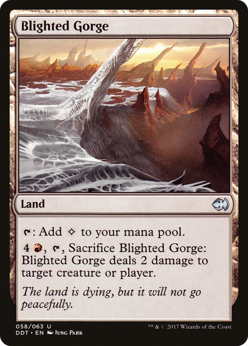 Blighted Gorge (DDT-058) - Duel Decks: Merfolk vs. Goblins