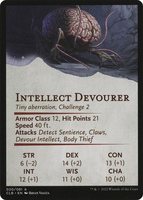 Intellect Devourer // Intellect Devourer (ACLB-020) - Battle for Baldur's Gate Art Series (Borderless) Foil