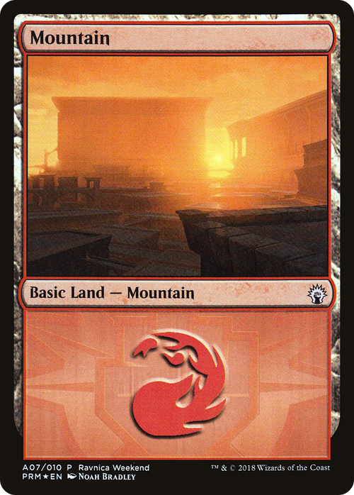 Mountain - Boros (A07) (LARP-007) - GRN Ravnica Weekend Foil