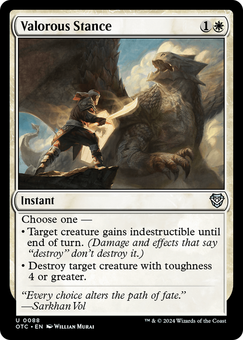Valorous Stance (OTC-088) - Outlaws of Thunder Junction Commander