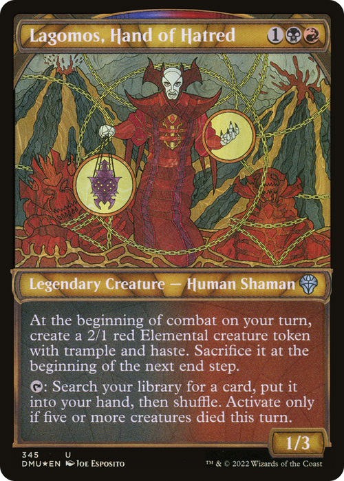 Lagomos, Hand of Hatred (Textured Foil) (DMU-345) - Dominaria United: (Showcase) Foil