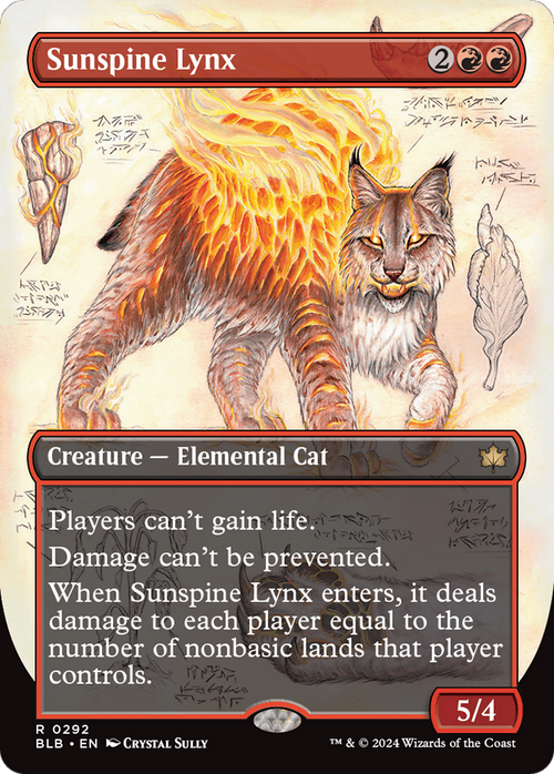 Sunspine Lynx (Borderless) (BLB-292) - Bloomburrow: (Showcase) Foil