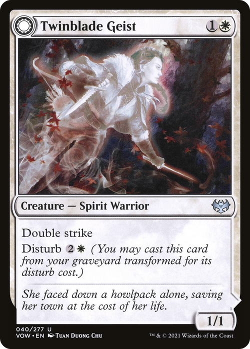 Twinblade Geist (VOW-040) - Innistrad: Crimson Vow: (Double Faced Transform) Foil