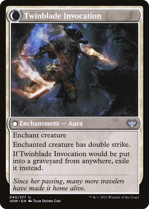 Twinblade Geist (VOW-040) - Innistrad: Crimson Vow: (Double Faced Transform) Foil