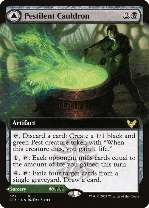 Pestilent Cauldron (Extended Art) (STX-327) - Strixhaven: School of Mages: (Extended Art) Foil