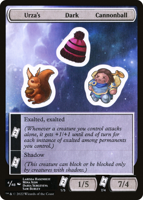 Urza's Dark Cannonball (UNF-004) - Unfinity Sticker Sheets