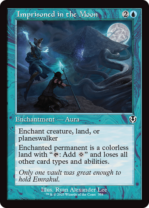 Imprisoned in the Moon (Retro Frame) (INR-358) - Innistrad Remastered: (enchantment) Foil