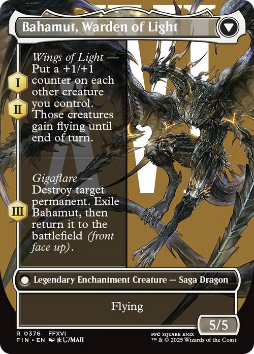 Dion, Bahamut's Dominant (Borderless) (FIN-376) - FINAL FANTASY: (enchantment) Foil