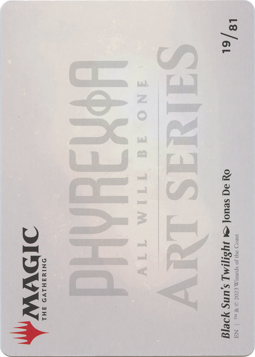 Black Sun's Twilight // Black Sun's Twilight (AONE-019) - Phyrexia: All Will Be One Art Series (Borderless) Foil