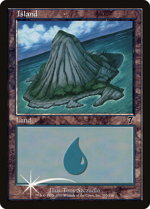 Island (335) (7ED-335) - 7th Edition Foil