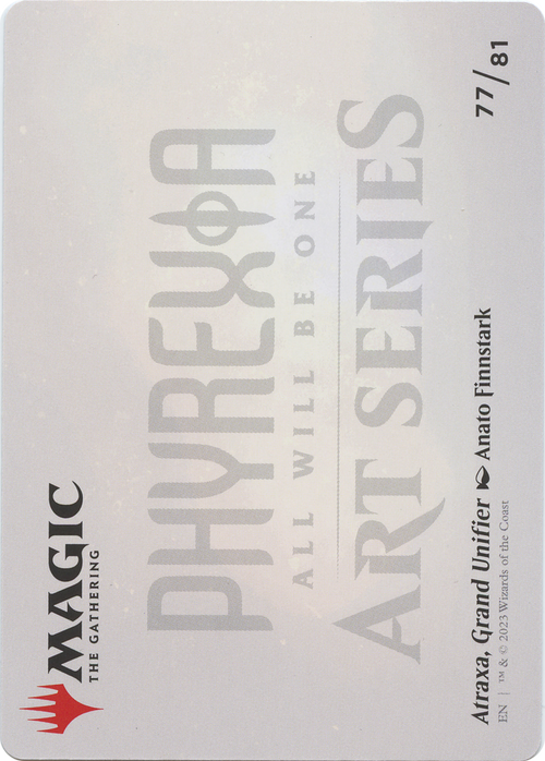 Atraxa, Grand Unifier // Atraxa, Grand Unifier (AONE-077) - Phyrexia: All Will Be One Art Series (Borderless) Foil
