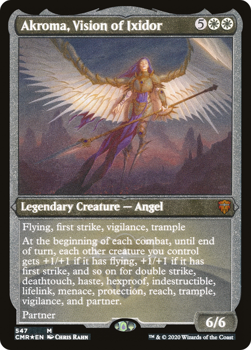 Akroma, Vision of Ixidor (Foil Etched) (CMR-547) - Commander Legends Etched Foil