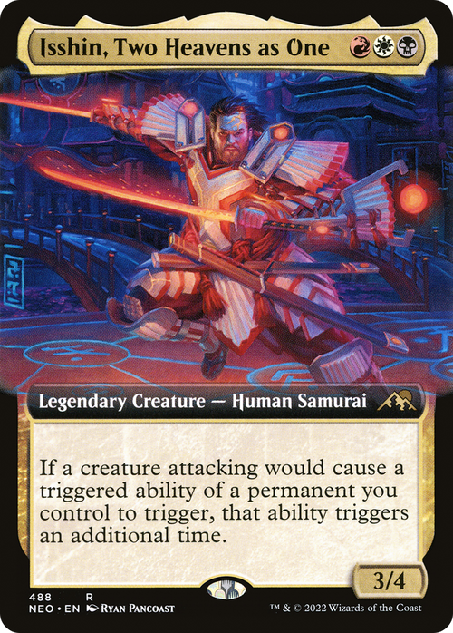 Isshin, Two Heavens as One (Extended Art) (NEO-488) - Kamigawa: Neon Dynasty: (Extended Art)
