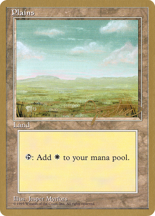 Plains (A) - 1996 Mark Justice (4ED) (WCD-) - Pro Tour Collector Set