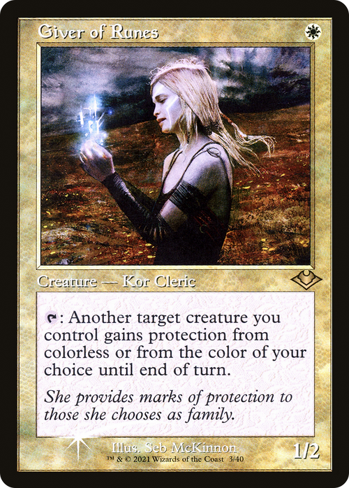 Giver of Runes (Retro Frame) (MH1-003) - Modern Horizons 1 Timeshifts Etched Foil