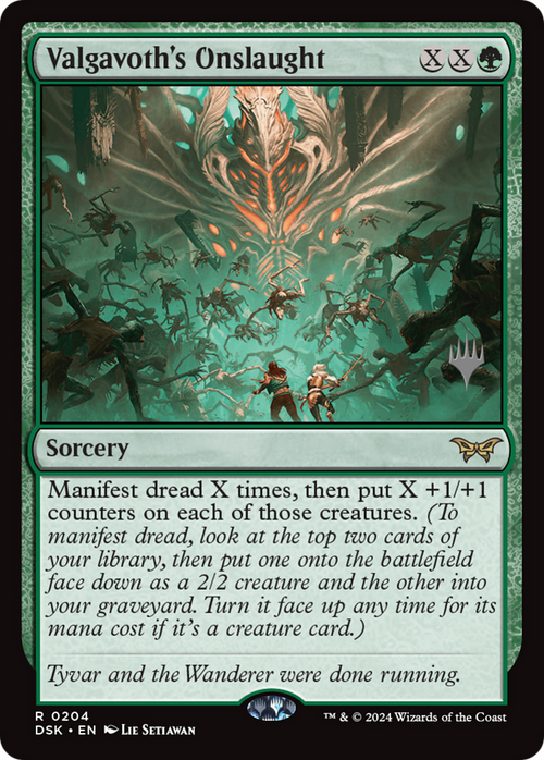 Valgavoth's Onslaught (PPDSK-204) - Duskmourn: House of Horror Promos Foil