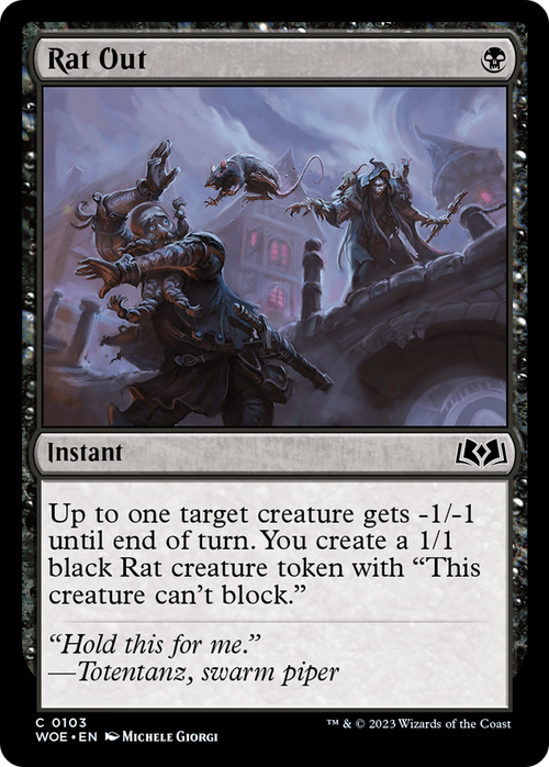 Rat Out (WOE-103) - Wilds of Eldraine Foil