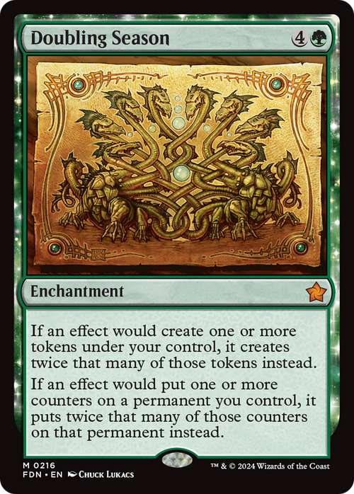 Doubling Season (FDN-216) - Foundations: (enchantment) Foil