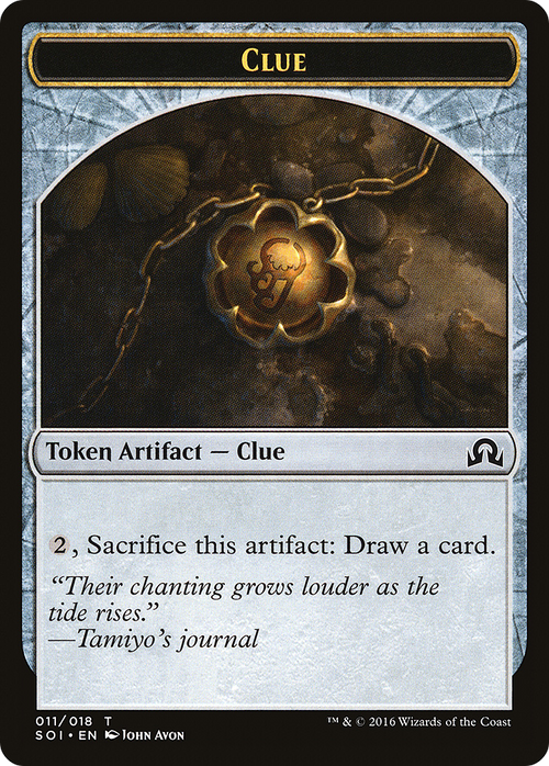 Clue Token (011) (SOI-011) - Shadows over Innistrad Tokens