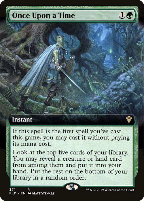 Once Upon a Time (Extended Art) (ELD-371) - Throne of Eldraine: (Extended Art) Foil