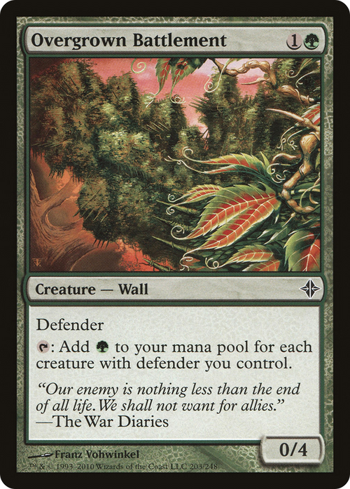 Overgrown Battlement (ROE-203) - Rise of the Eldrazi Foil