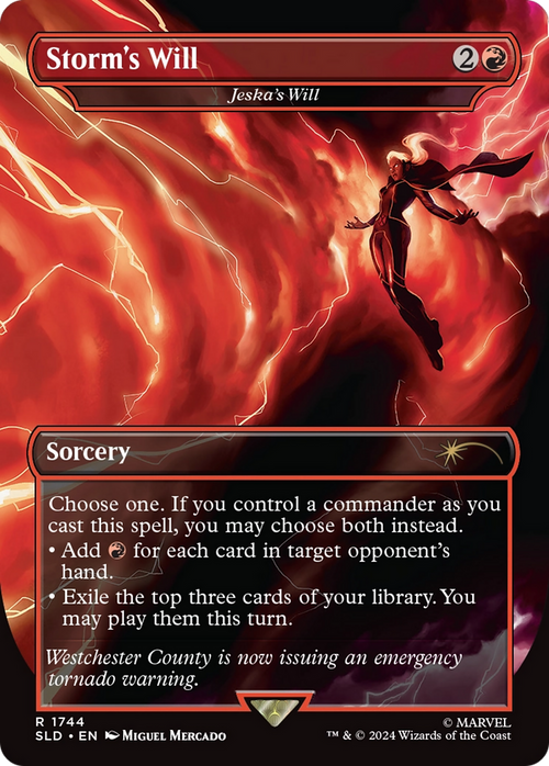 Storm's Will - Jeska's Will (SLD-1744) - Secret Lair Drop / Storm's Will (Borderless)
