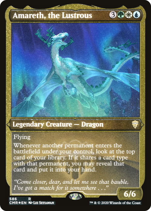 Amareth, the Lustrous (Foil Etched) (CMR-586) - Commander Legends Etched Foil