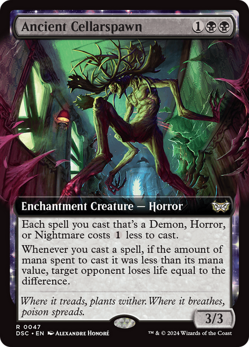 Ancient Cellarspawn (Extended Art) (DSC-047) - Duskmourn: House of Horror Commander: (Extended Art, enchantment)