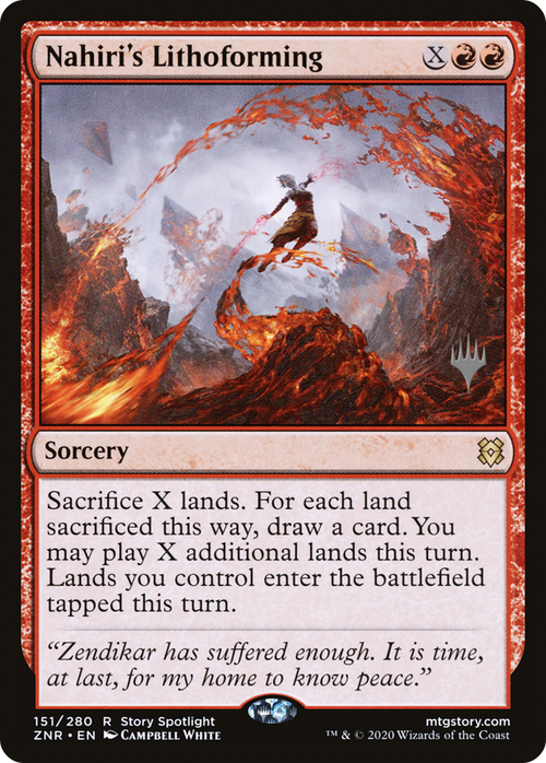 Nahiri's Lithoforming (PPZNR-151) - Zendikar Rising Promos Foil