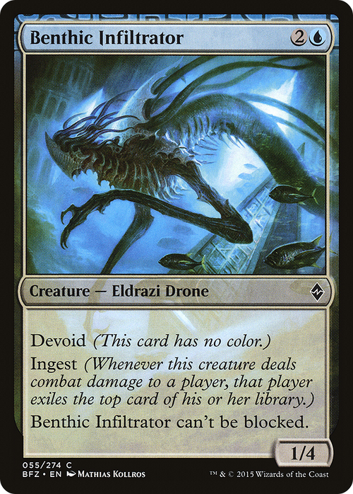 Benthic Infiltrator (BFZ-055) - Battle for Zendikar: (devoid) Foil
