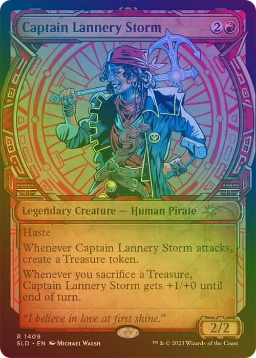 Captain Lannery Storm (Rainbow Foil) (SLD-1409) - Secret Lair Drop: (Showcase) Foil