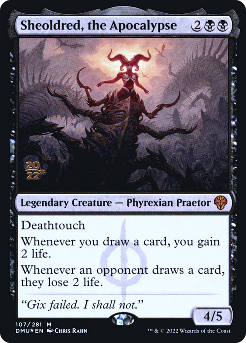 Sheoldred, the Apocalypse (PRE-107) - Dominaria United Promos Foil
