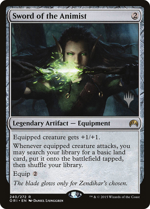Sword of the Animist (PPTHB-240) - Magic Origins Promos Foil