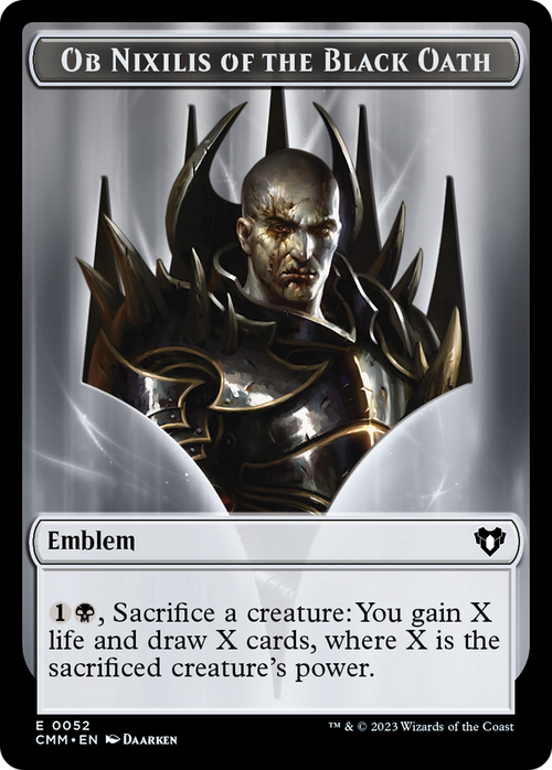 Ob Nixilis of the Black Oath Emblem (TCMM-052) - Commander Masters Tokens