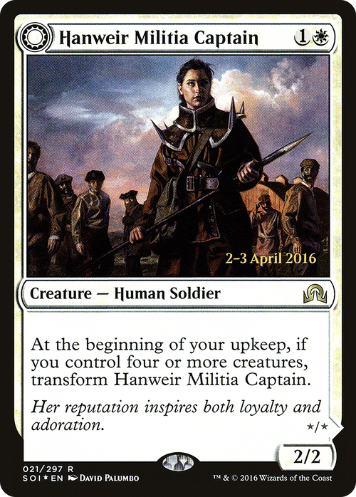 Hanweir Militia Captain // Westvale Cult Leader (PRE-21S) - Shadows over Innistrad Promos: (Double Faced Transform) Foil