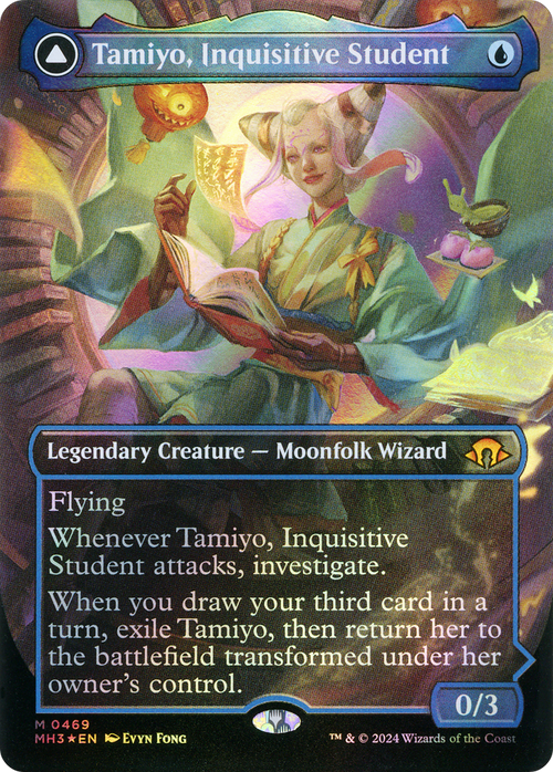 Tamiyo, Inquisitive Student (Borderless) (Textured Foil) (MH3-469) - Modern Horizons 3 Foil