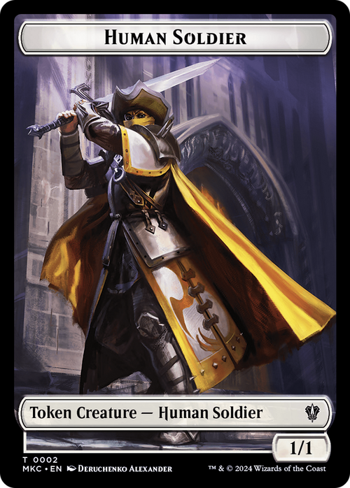 Human Soldier (TMKC-002) - Murders at Karlov Manor Commander Tokens Foil